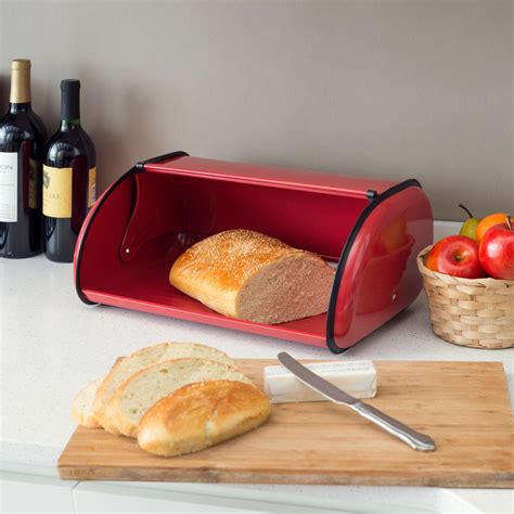 Red Shed Metal Bread Box 